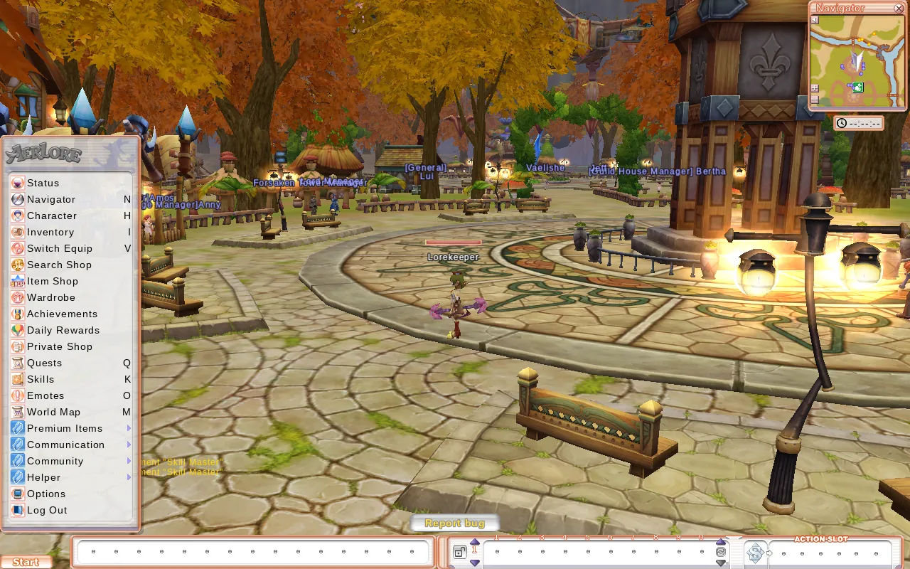 The Start menu